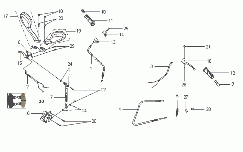 Remklauw Remleiding - Handvatten - Spiegels Sym VS125