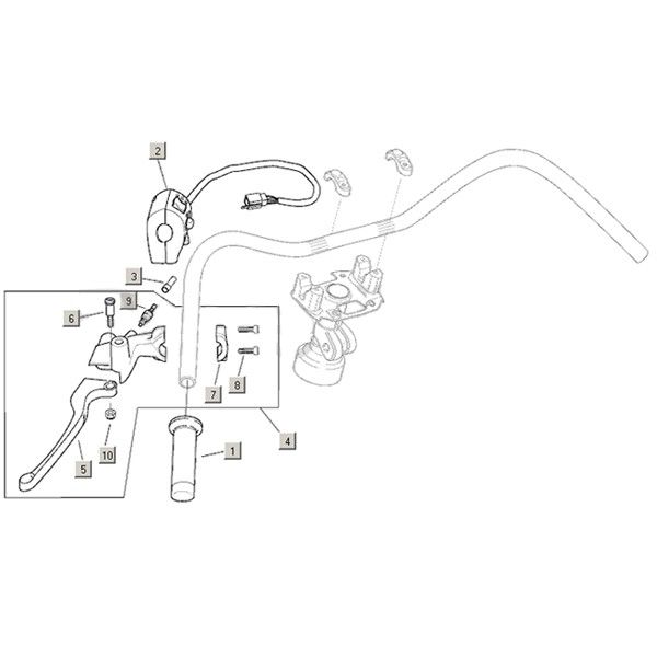 Remhendel links - Stuurschakelaars Aprilia Mojito Custom 50 2-takt (Piaggio motor) 2004-2010