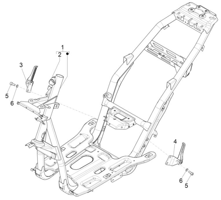 Frame Piaggio NRG Power 50 2-takt LC Euro 4