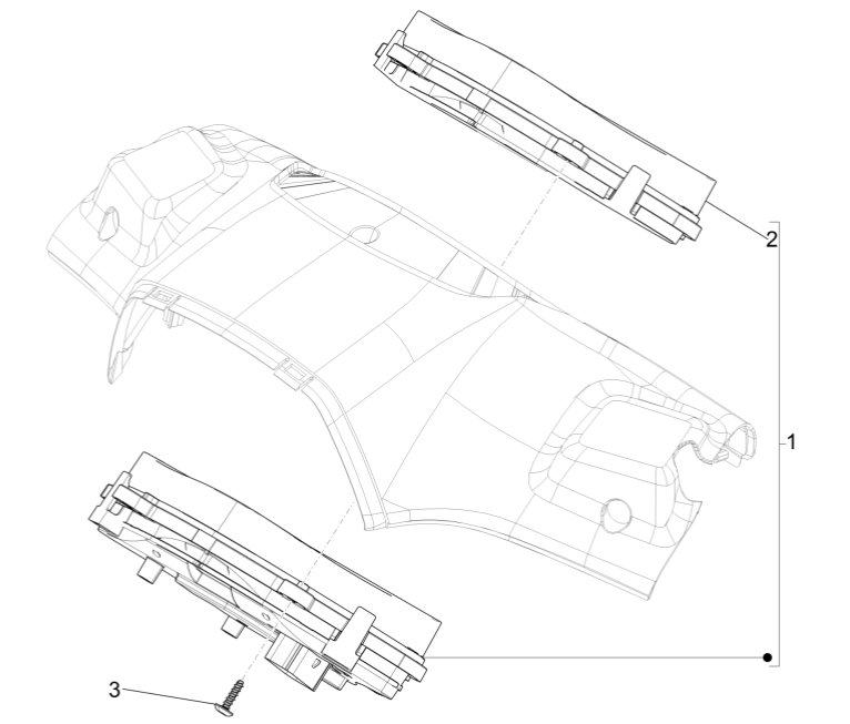 Kilometerteller - Cockpit Vespa Sprint 150 3V IE ABS Euro 3 2015