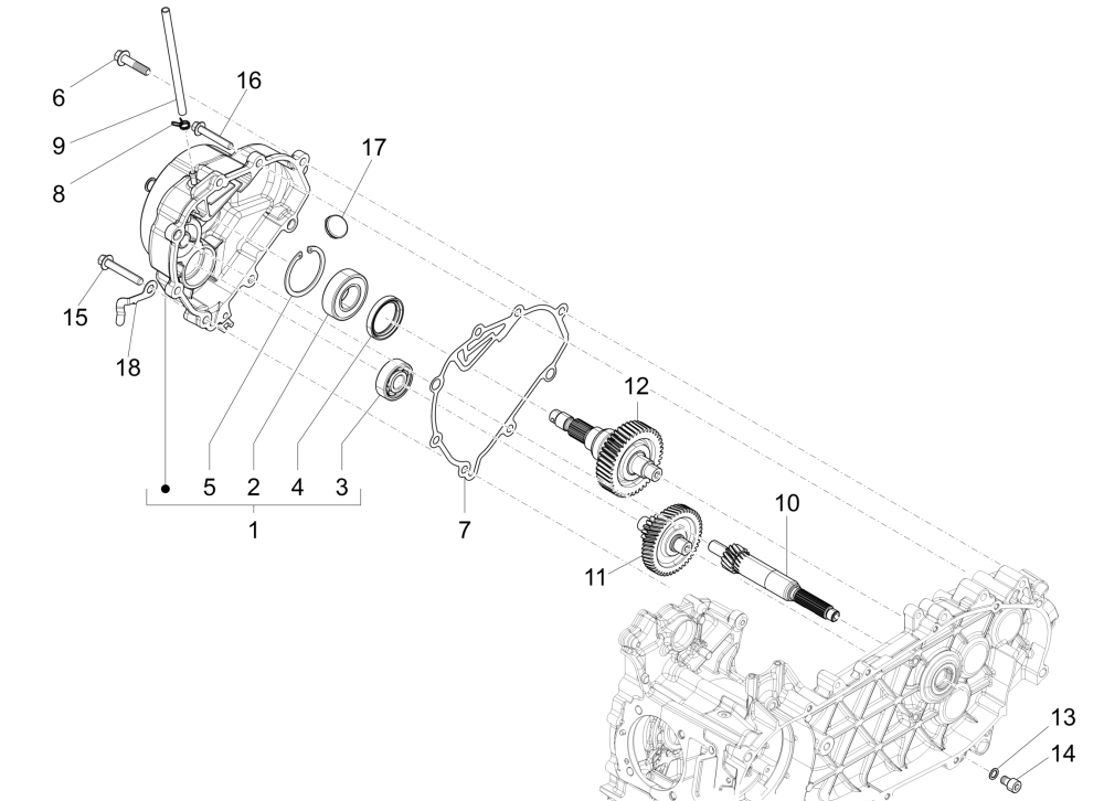 Vertanding - Overbrenging Vespa Sprint 150 3V IE ABS Euro 3 2015