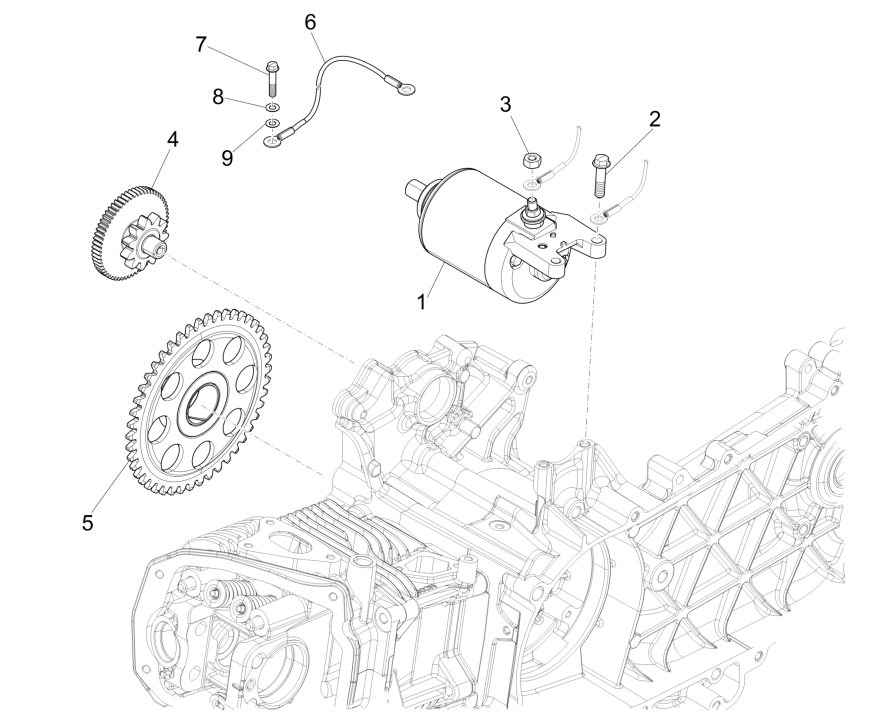 Startmotor - Starttandwiel Vespa Sprint 150 3V IE ABS Euro 3 2015