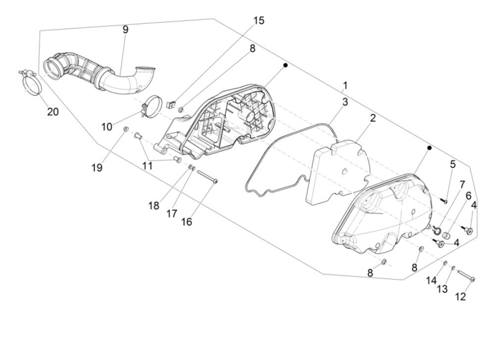 Luchtfilter Vespa GTS 300 Super HPE 4V IE ABS Euro 5 2020-2022