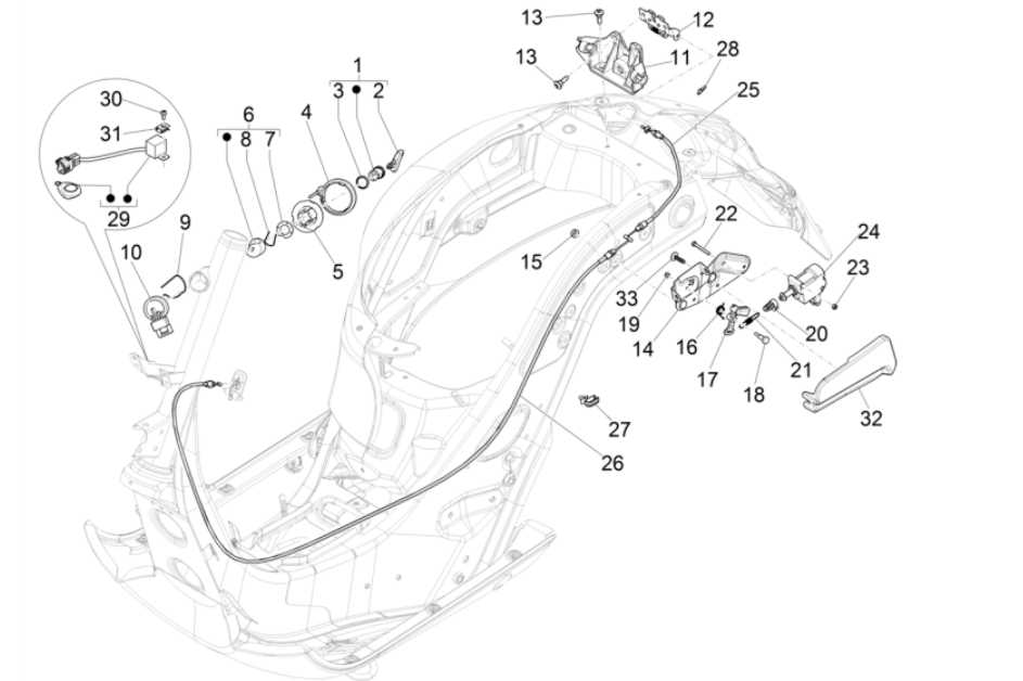 Cotactslot Vespa GTS 300 Super HPE 4V IE ABS Euro 5 2020-2022
