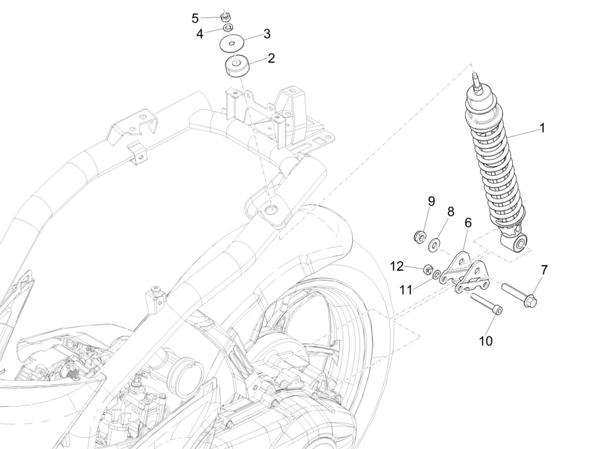 Schokbreker Piaggio Liberty 125 IGET 3V IE ABS Euro 4 2015-2019