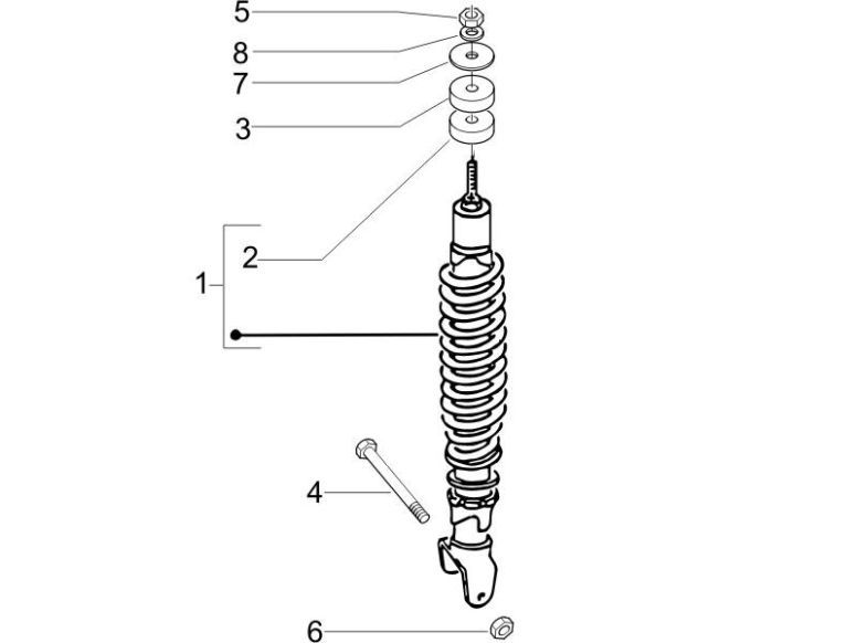 Schokbreker Piaggio Zip 2000 2-takt AC