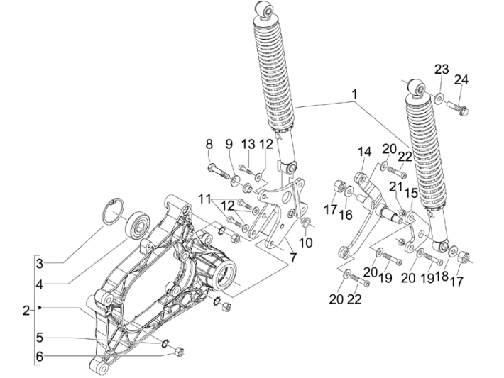 Schokbreker Piaggio MP3 300 LT Sport 2009-2014