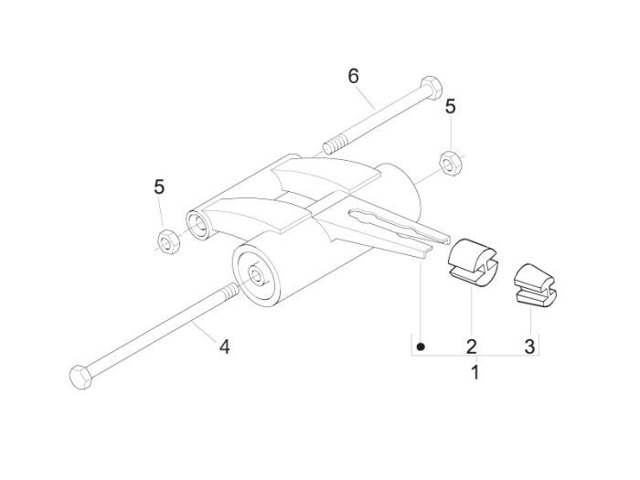 Motorophanging Piaggio Liberty 50 2-takt AC