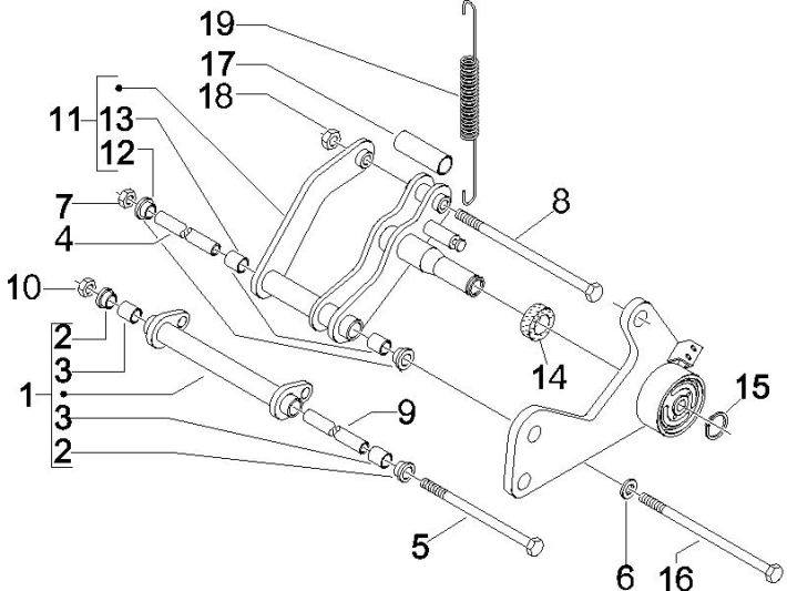 Voorvork - Balhoofdstel Vespa GTS 250 ie 2005-2009 (met ABS) zwart 94