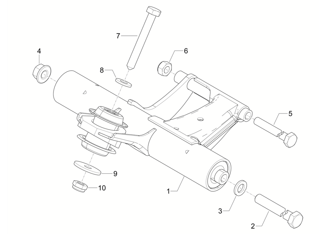 Motorophanging Vespa Sprint 50 4-takt IGET 3V Euro 5