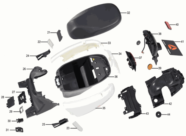 Seat box Yadea G5