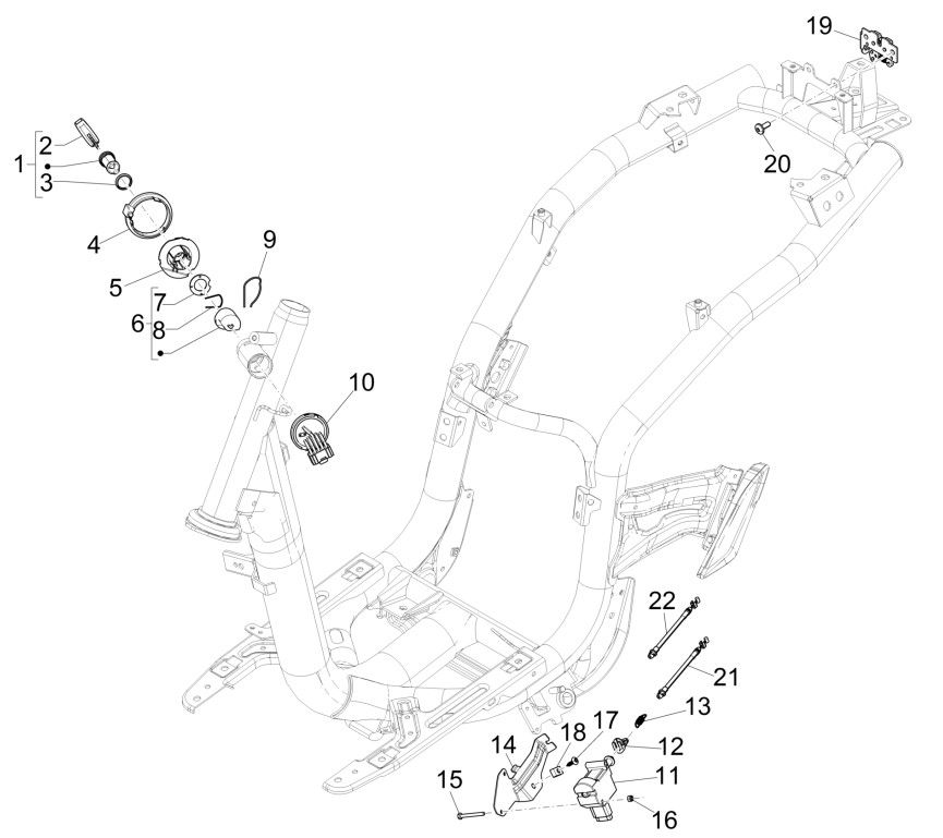 Cotactslot Piaggio Liberty 125 IGET 3V ABS Euro 5