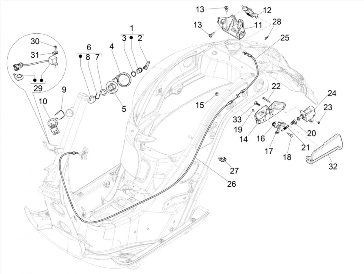 Cotactslot Vespa GTS 125 IE ABS Euro 4 2016-2018