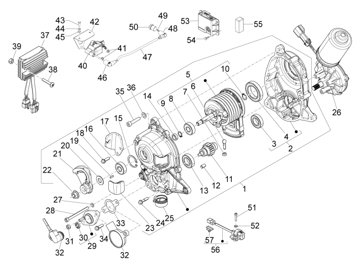 Spanningsregelaar - Bobine - Elektronische delen Piaggio MP3 300 LT Sport 2009-2014