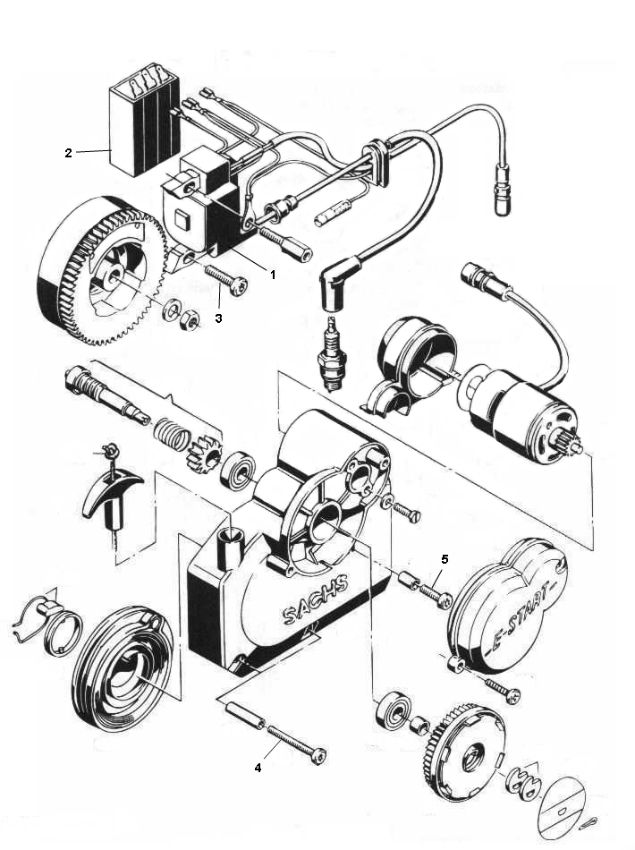 Stator vliegwiel Sparta elektrische start