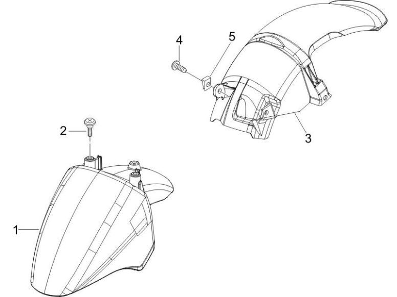 Voorspatbord Piaggio Zip 2000 4-takt AC zwart 94