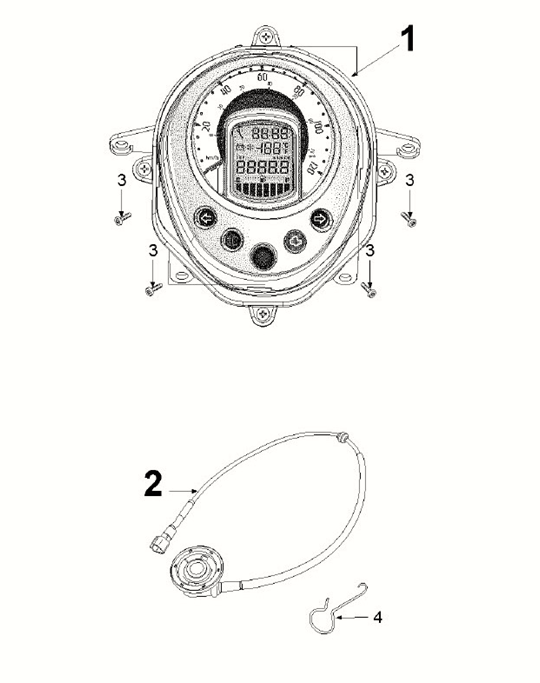 Speedometer Peugeot Django 4-takt E5