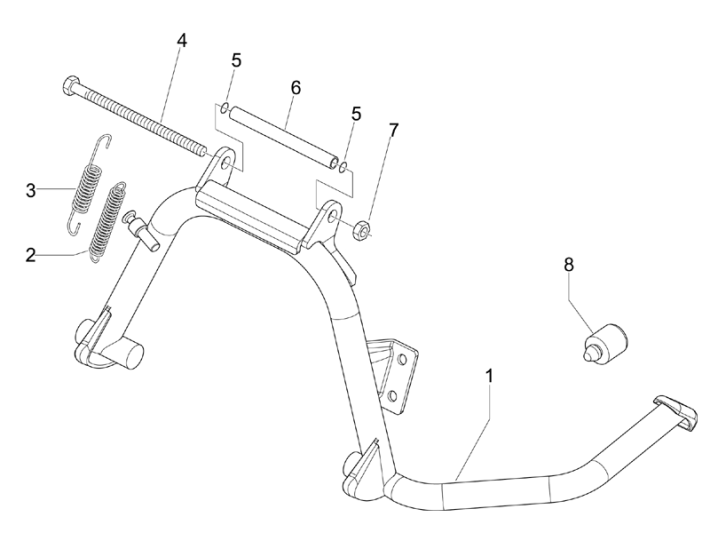 Middenstandaard - Zijstandaard Piaggio MP3 300 LT Sport 2009-2014