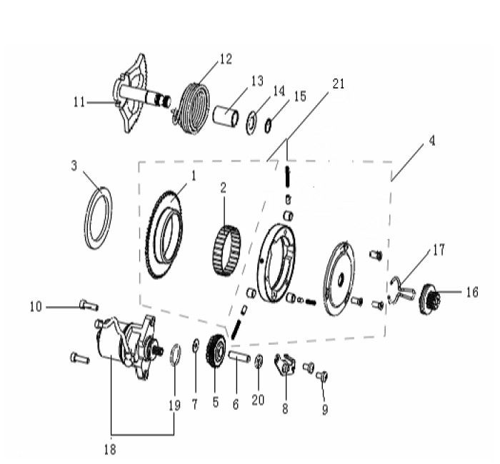 Startmotor - Kickstarteras Generic Ideo 50 2-takt wit 2010