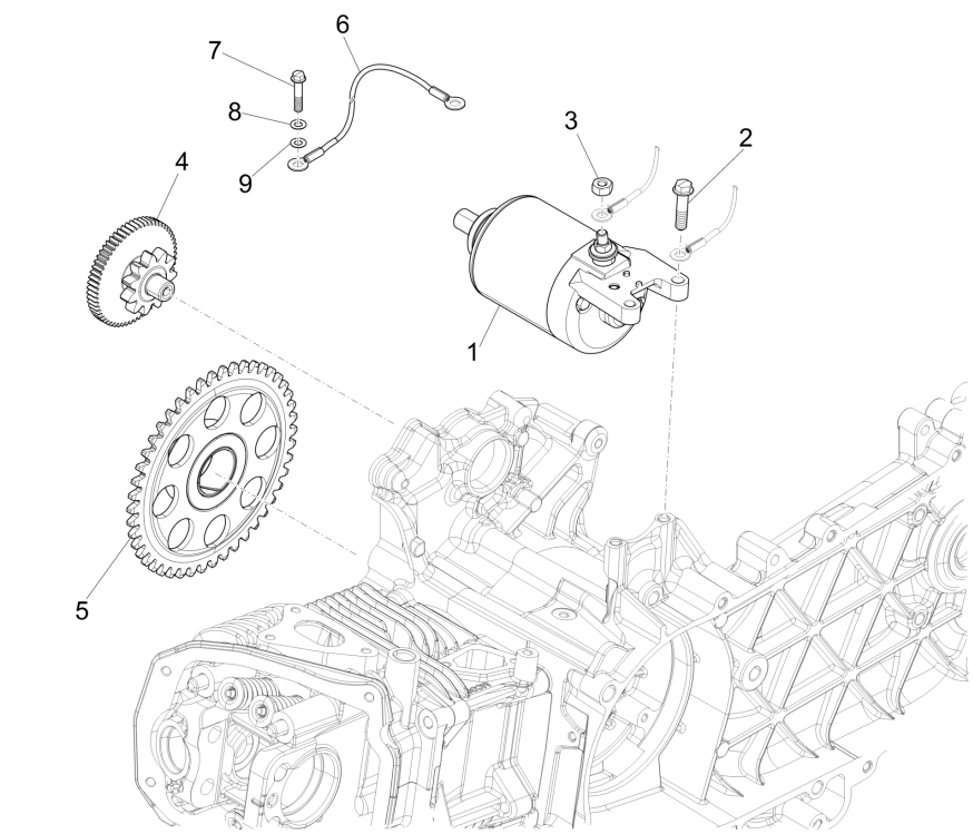 Startmotor - Starttandwiel Vespa Primavera 125 3V IE ABS