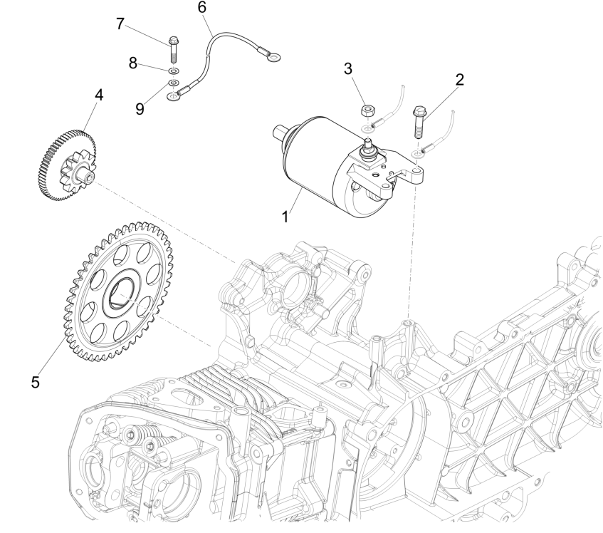 Startmotor - Starttandwiel Vespa Sprint 125 3V IE ABS