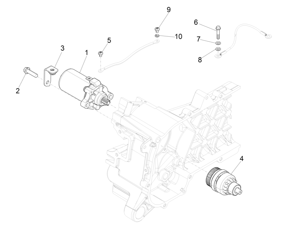 Bendix - Startmotor Vespa Sprint 50 4-takt IGET 3V Euro 5