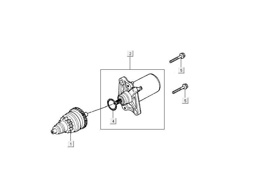 Startmotor - Bendix Kymco DJ 2-takt Zilver