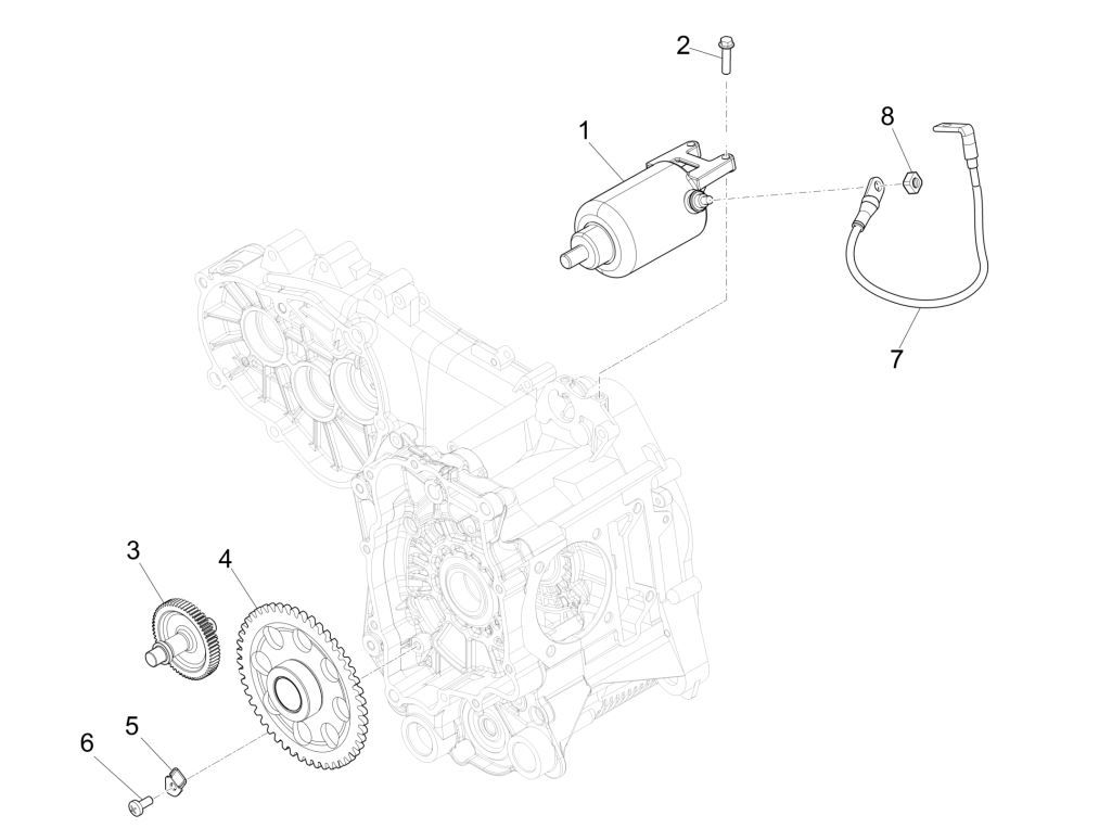 Startmotor - Starttandwiel Piaggio MP3 300 ie LT Business - Sport (met en zonder ABS) 2016-2018