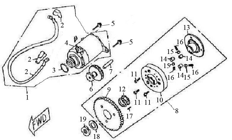 Startmotor Berini Bella Milano 125