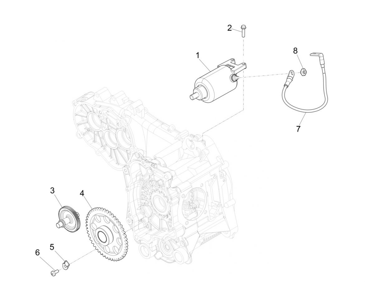 Startmotor - Starttandwiel Piaggio Beverly 300 IE ABS Euro 4 2016-2020