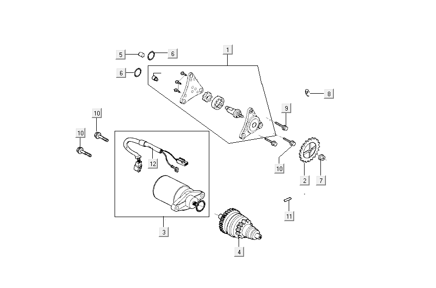 Startmotor - Bendix - Oliepomp Kymco Agility Delivery 4-takt Euro 4 zwart