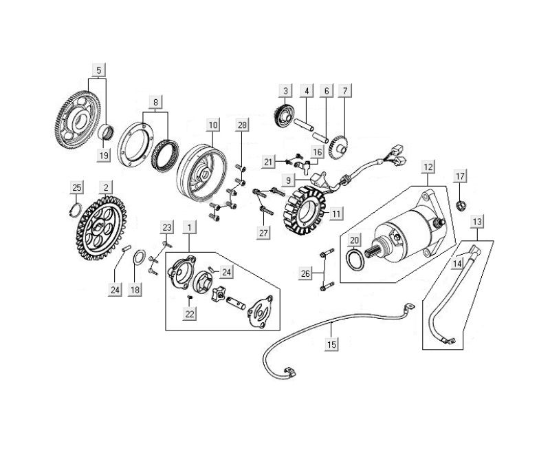 Startmotor Kymco MXU 400
