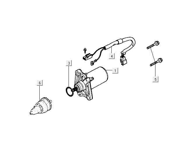 Startmotor - Bendix Kymco Super9 50 2-takt LC oud model matzwart-rood