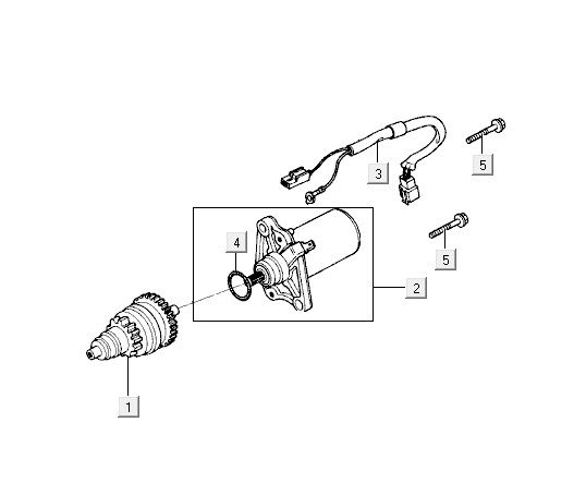 Startmotor - Bendix Kymco Yup 50 2-takt AC blauw