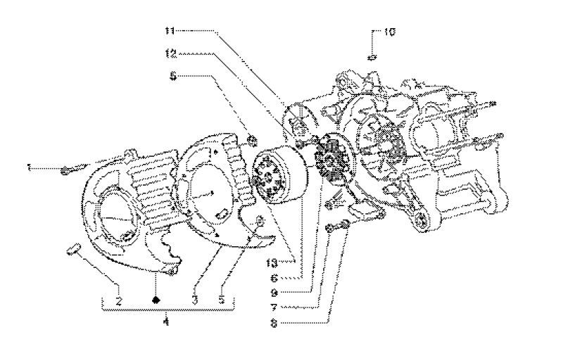 Ontsteking - Stator - Vliegwiel Gilera Runner FXR 180 2-takt