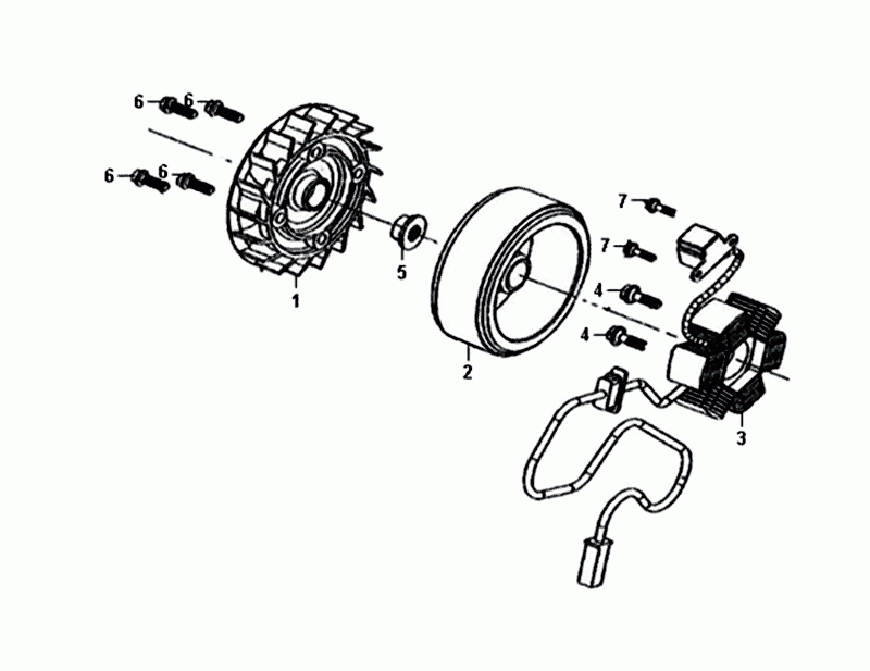 Ontsteking - Stator - Vliegwiel Sym Allo Euro 4 (BK-5560S) Bright Black