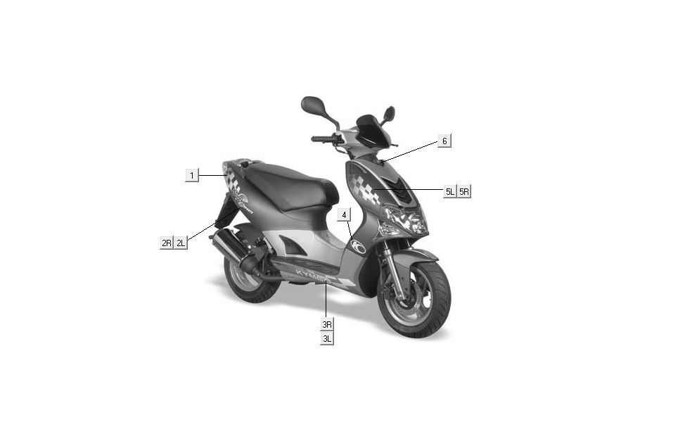 Emblemen - Stickers - Logo Kymco Super9 50 2-takt AC nieuw model rood