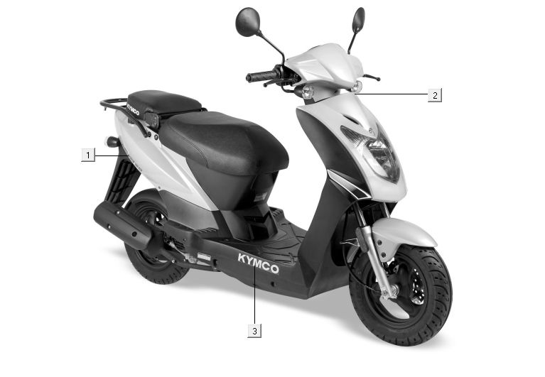 Emblemen - Stickers - Logo 2 Kymco Agility 10' 4-takt blauw