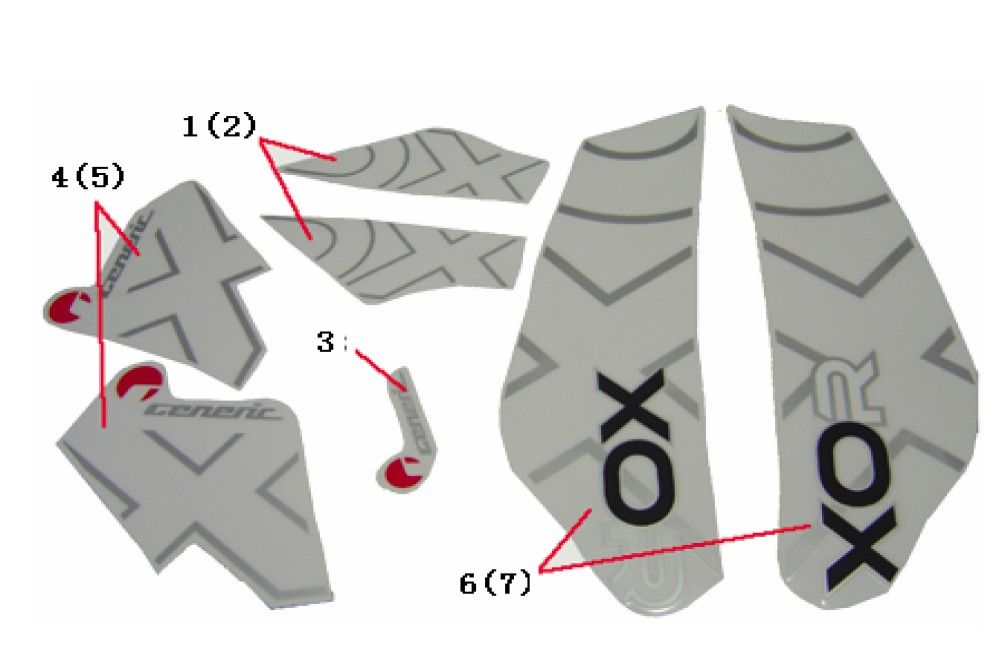 Emblemen - Stickers - Logo Generic Xor 50 2-takt 2007 wit 25