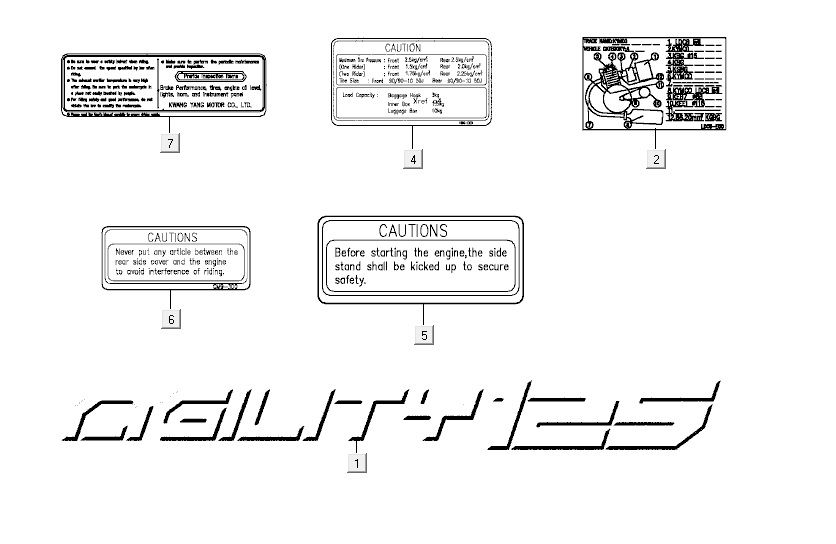 Emblemen - Stickers - Logo Kymco Agility 12