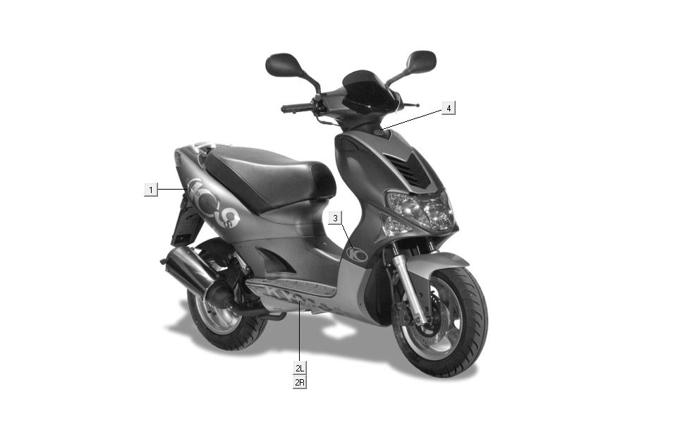 Emblemen - Stickers - Logo Kymco Super9 50 2-takt AC nieuw model zilver - zwart