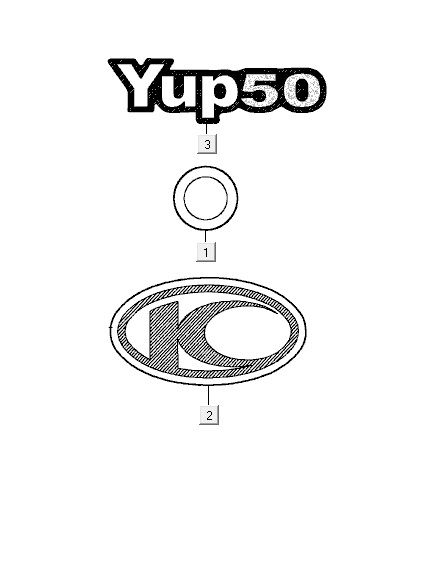 Emblemen - Stickers - Logo Kymco Yup 50 2-takt AC classic groen