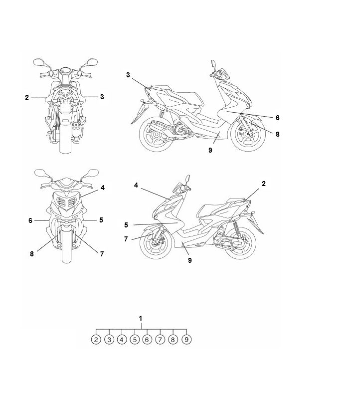Emblemen - Stickers - Logo Yamaha Aerox 4-takt 2014