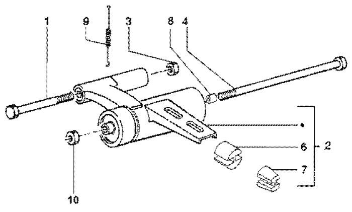Motorophanging Piaggio Liberty 4-takt ←2006