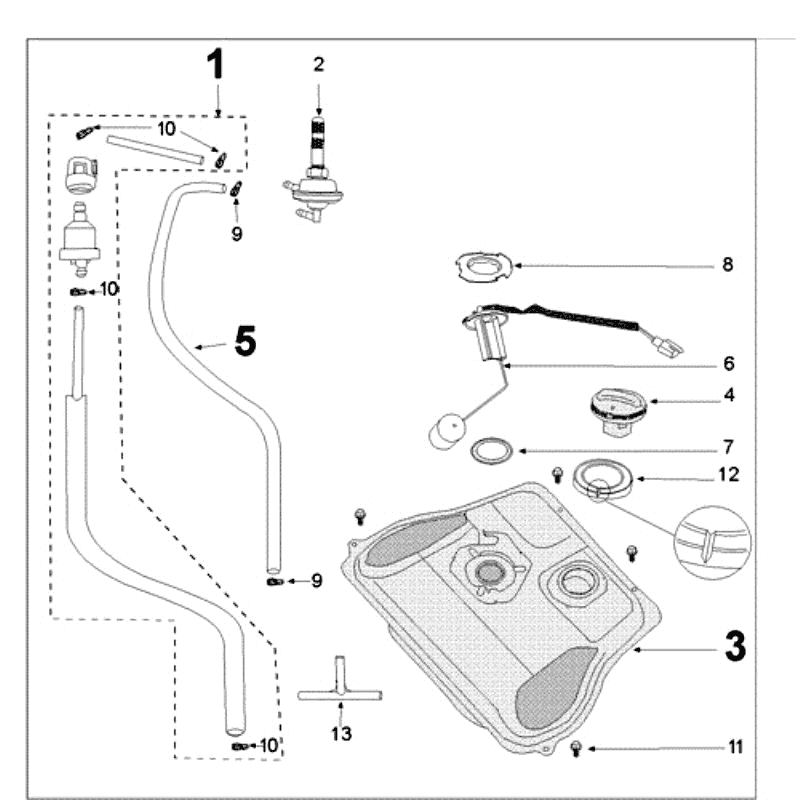 Benzinetank - Benzinepomp Peugeot Tweet Evo Euro 4