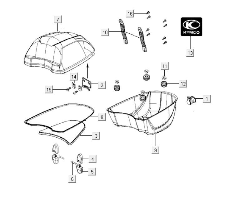 Topkoffer Kymco Like 125