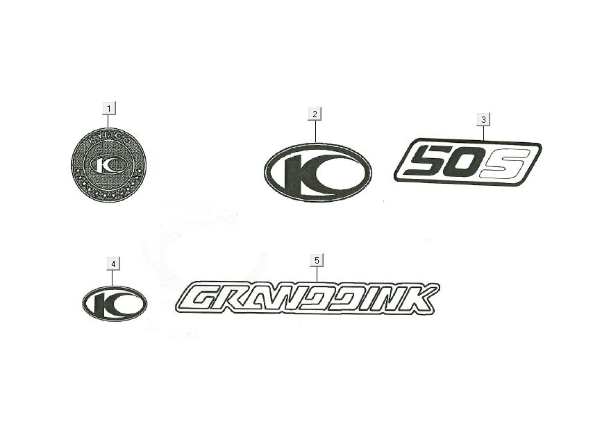Emblemen - Stickers - Logo Kymco Grand Dink 2-takt Champagne
