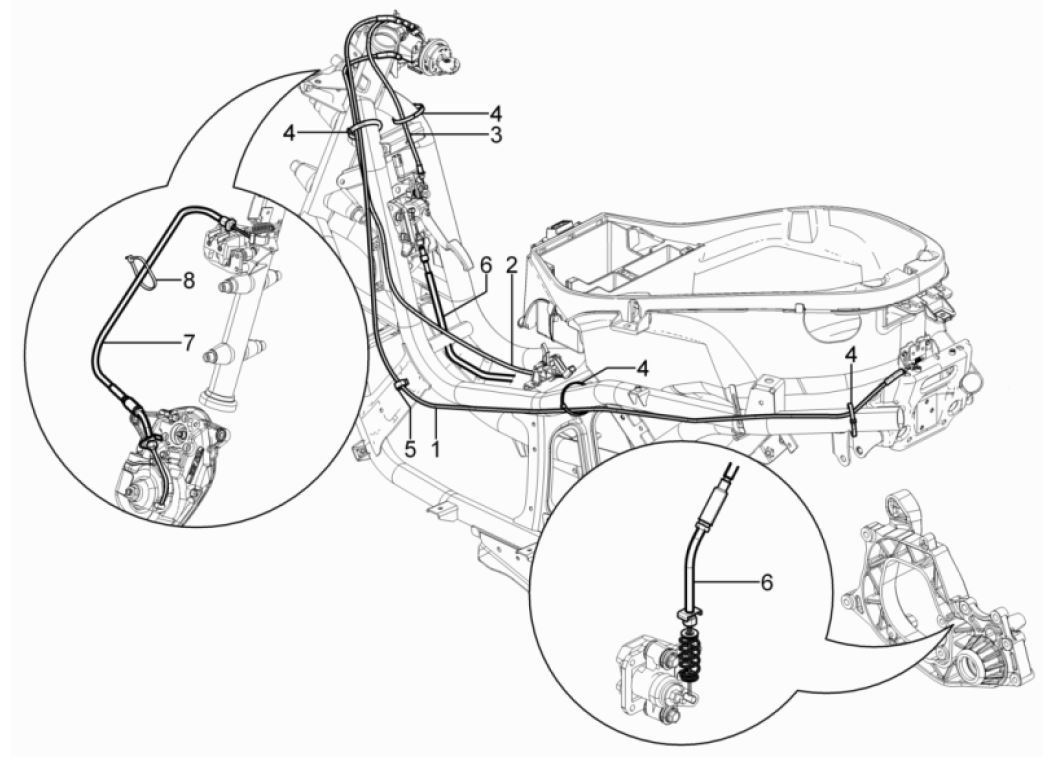 Remkabels - Tankklepkabel Piaggio MP3 300 HPE / 300 HPE Sport ABS Euro 5 2020-2022