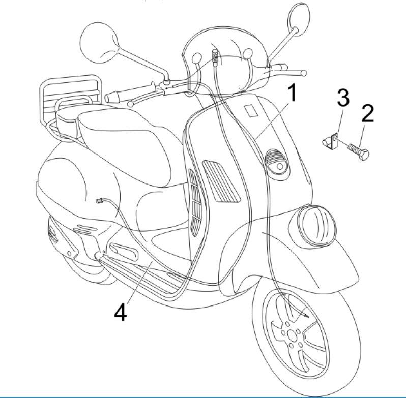 Kilometertellerkabel Vespa GTV 250 IE 4V