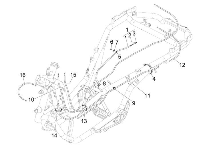 Remkabels - Tankklepkabel Piaggio MP3 300 LT Sport 2009-2014